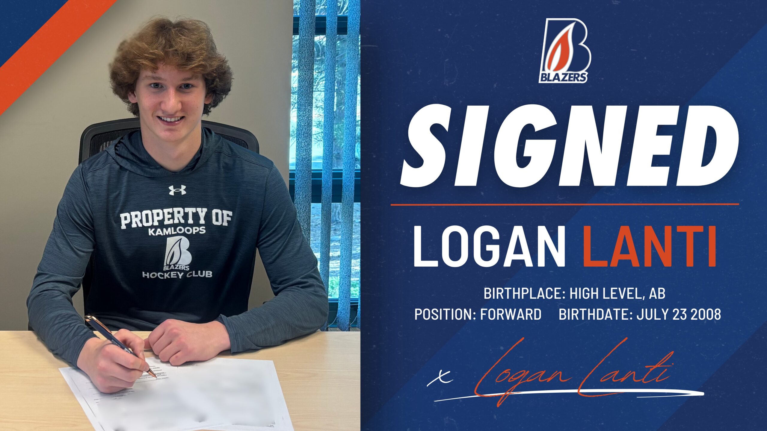 BLAZERS SIGN 2008-BORN FORWARD LOGAN LANTI