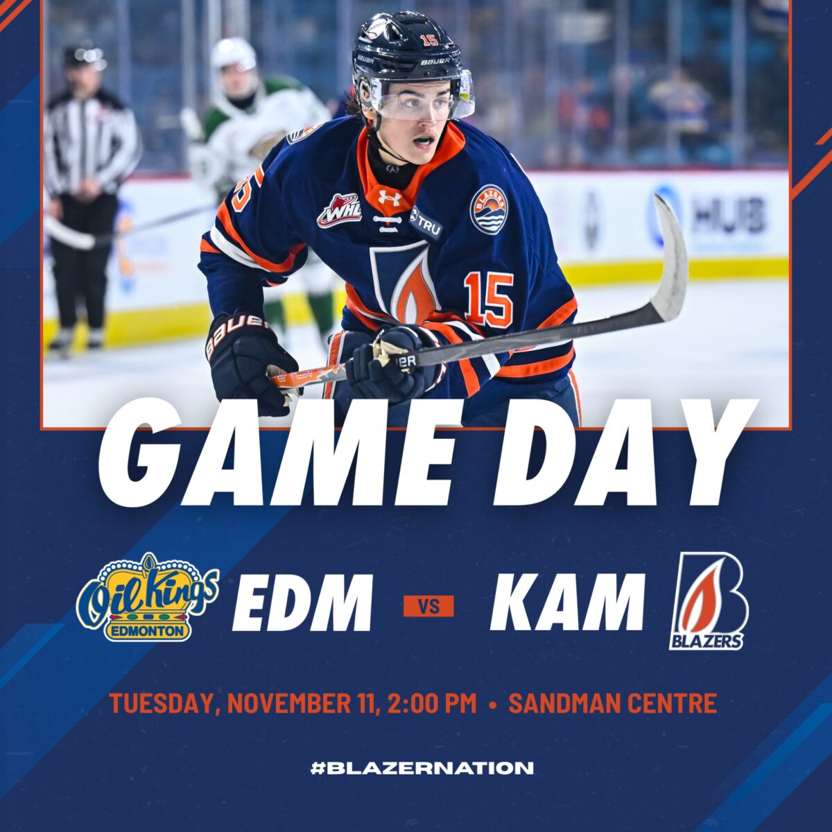 BLAZERS HOST OIL KINGS AT 2PM – POST GAME SKATE WITH FANS