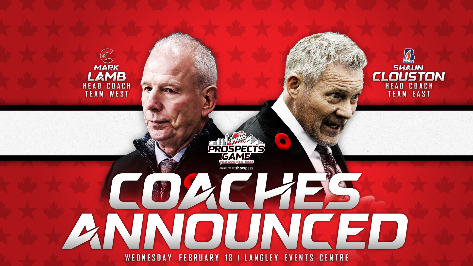 Coaching staffs named for 2026 WHL Prospects Game presented by Showpass