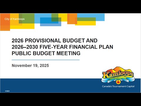 2026 Provisional Budget and 2026–2030 Five-Year Financial Plan Public Budget Meeting